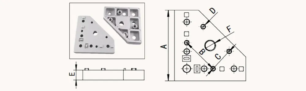 aluminum-caster-mount-plate