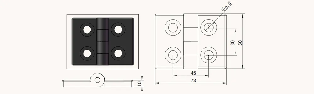 plastic door hinges